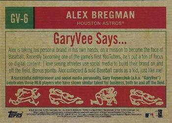 2019 Topps - Gary Vee's Top Entrepreneurs in Baseball #GV-6 Alex Bregman Back