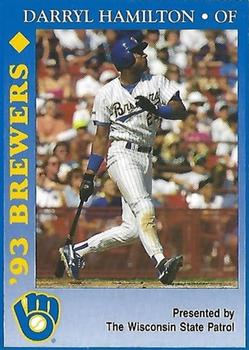 1993 Milwaukee Brewers Police - Wisconsin State Patrol #NNO Darryl Hamilton Front