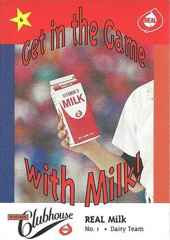 1990 Real Dairy Mike Henneman #6 Mike Henneman Front