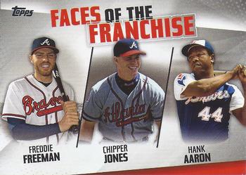 2019 Topps - Faces of the Franchise #FOF-3 Freddie Freeman / Chipper Jones / Hank Aaron Front