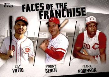 2019 Topps - Faces of the Franchise #FOF-8 Joey Votto / Johnny Bench / Frank Robinson Front