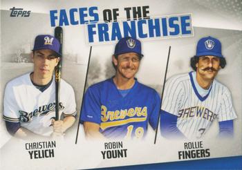 2019 Topps - Faces of the Franchise #FOF-16 Christian Yelich / Robin Yount / Rollie Fingers Front