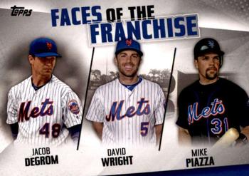 2019 Topps - Faces of the Franchise #FOF-18 Jacob deGrom / David Wright / Mike Piazza Front