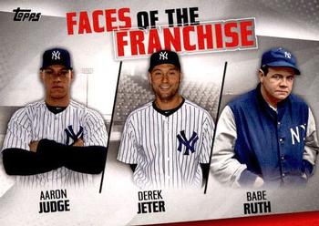 2019 Topps - Faces of the Franchise #FOF-19 Aaron Judge / Derek Jeter / Babe Ruth Front