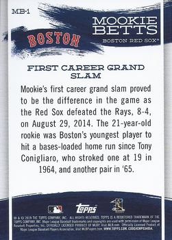 2019 Topps - Mookie Betts Star Player Highlights #MB-1 Mookie Betts Back