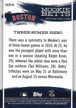 2019 Topps - Mookie Betts Star Player Highlights #MB-8 Mookie Betts Back