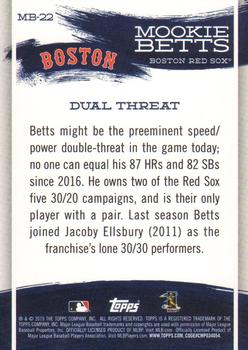 2019 Topps - Mookie Betts Star Player Highlights #MB-22 Mookie Betts Back