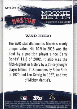2019 Topps - Mookie Betts Star Player Highlights #MB-23 Mookie Betts Back
