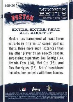 2019 Topps - Mookie Betts Star Player Highlights #MB-29 Mookie Betts Back