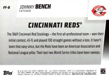 2019 Topps - Franchise Feats #FF-8 Johnny Bench Back