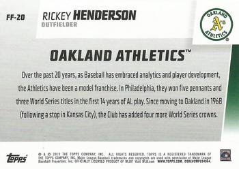 2019 Topps - Franchise Feats #FF-20 Rickey Henderson Back