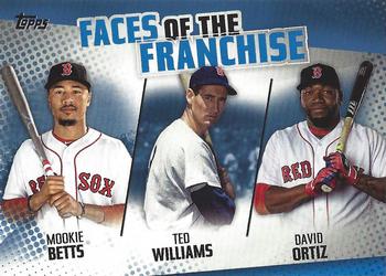 2019 Topps - Faces of the Franchise Blue #FOF-5 David Ortiz / Ted Williams / Mookie Betts Front