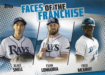 2019 Topps - Faces of the Franchise Blue #FOF-30 Fred McGriff / Blake Snell / Evan Longoria Front