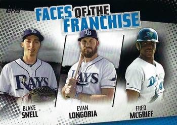 2019 Topps - Faces of the Franchise Black #FOF-30 Fred McGriff / Blake Snell / Evan Longoria Front