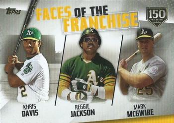 2019 Topps - Faces of the Franchise 150th Anniversary #FOF-20 Mark McGwire / Reggie Jackson / Khris Davis Front