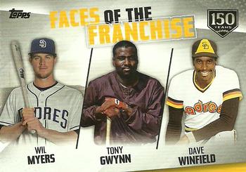 2019 Topps - Faces of the Franchise 150th Anniversary #FOF-23 Dave Winfield / Wil Myers / Tony Gwynn Front