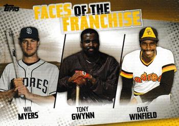2019 Topps - Faces of the Franchise Gold #FOF-23 Dave Winfield / Wil Myers / Tony Gwynn Front