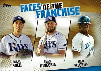 2019 Topps - Faces of the Franchise Gold #FOF-30 Fred McGriff / Blake Snell / Evan Longoria Front