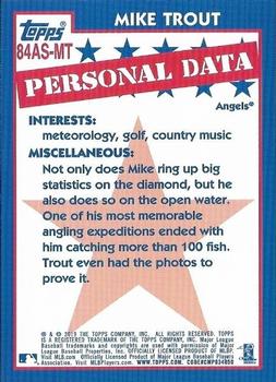 2019 Topps - 1984 Topps Baseball 35th Anniversary All-Stars #84AS-MT Mike Trout Back