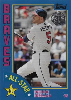 2019 Topps - 1984 Topps Baseball 35th Anniversary All-Stars Blue #84AS-FF Freddie Freeman Front