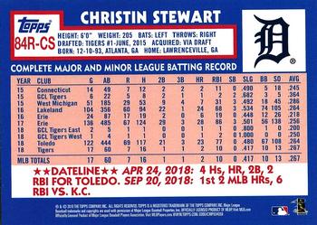 2019 Topps - 1984 Topps Baseball 35th Anniversary Rookies #84R-CS Christin Stewart Back