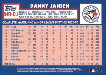 2019 Topps - 1984 Topps Baseball 35th Anniversary Rookies #84R-DJ Danny Jansen Back