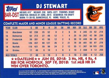 2019 Topps - 1984 Topps Baseball 35th Anniversary Rookies #84R-DST DJ Stewart Back