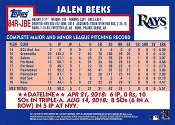2019 Topps - 1984 Topps Baseball 35th Anniversary Rookies #84R-JBE Jalen Beeks Back