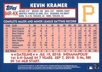 2019 Topps - 1984 Topps Baseball 35th Anniversary Rookies #84R-KK Kevin Kramer Back