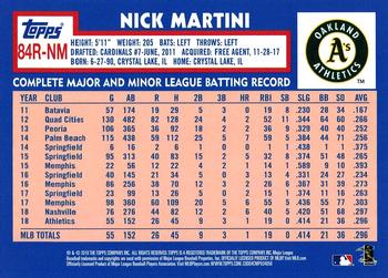 2019 Topps - 1984 Topps Baseball 35th Anniversary Rookies #84R-NM Nick Martini Back