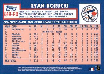 2019 Topps - 1984 Topps Baseball 35th Anniversary Rookies #84R-RB Ryan Borucki Back