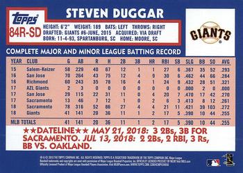 2019 Topps - 1984 Topps Baseball 35th Anniversary Rookies #84R-SD Steven Duggar Back