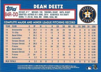 2019 Topps - 1984 Topps Baseball 35th Anniversary Rookies Blue #84R-DD Dean Deetz Back