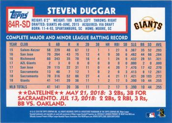 2019 Topps - 1984 Topps Baseball 35th Anniversary Rookies Blue #84R-SD Steven Duggar Back