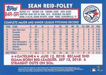 2019 Topps - 1984 Topps Baseball 35th Anniversary Rookies Blue #84R-SR Sean Reid-Foley Back