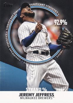 2019 Topps - Significant Statistics Blue #SS-24 Jeremy Jeffress Front