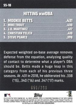 2019 Topps - Significant Statistics Black #SS-10 Mookie Betts Back
