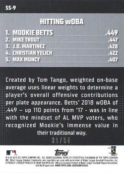 2019 Topps - Significant Statistics Gold #SS-9 Mookie Betts Back