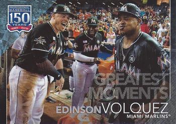 2019 Topps - 150 Years of Professional Baseball - Greatest Moments Black #GM-24 Edinson Volquez Front