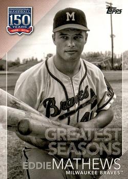 2019 Topps - 150 Years of Professional Baseball - Greatest Seasons #GS-15 Eddie Mathews Front