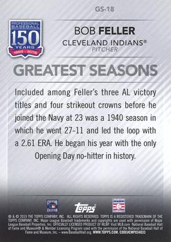 2019 Topps - 150 Years of Professional Baseball - Greatest Seasons Blue #GS-18 Bob Feller Back