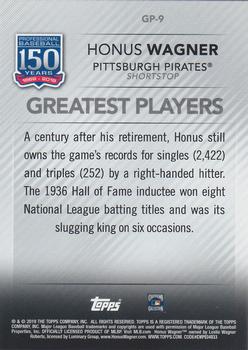 2019 Topps - 150 Years of Professional Baseball - Greatest Players Blue #GP-9 Honus Wagner Back