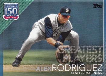 2019 Topps - 150 Years of Professional Baseball - Greatest Players Blue #GP-16 Alex Rodriguez Front