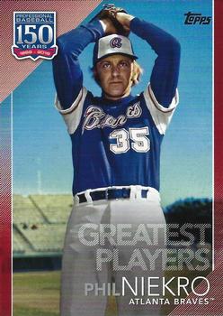 2019 Topps - 150 Years of Professional Baseball - Greatest Players Red #GP-40 Phil Niekro Front