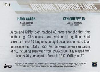 2019 Topps - Historic Through-Lines #HTL-4 Ken Griffey Jr. / Hank Aaron Back