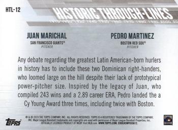 2019 Topps - Historic Through-Lines #HTL-12 Juan Marichal / Pedro Martinez Back