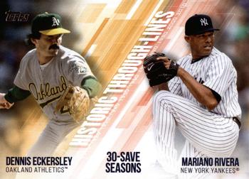 2019 Topps - Historic Through-Lines #HTL-31 Mariano Rivera / Dennis Eckersley Front