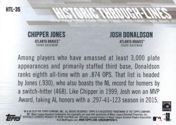 2019 Topps - Historic Through-Lines #HTL-35 Josh Donaldson / Chipper Jones Back