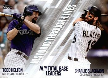 2019 Topps - Historic Through-Lines #HTL-43 Charlie Blackmon / Todd Helton Front