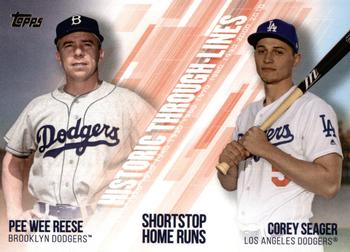 2019 Topps - Historic Through-Lines #HTL-44 Corey Seager / Pee Wee Reese Front